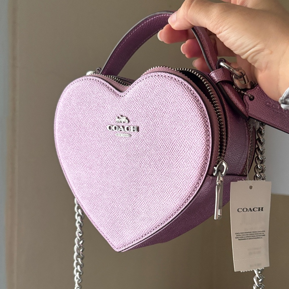NWT Valentines Coach Heart-Shaped Pink Crossbody Bag - Picture 4 of 4